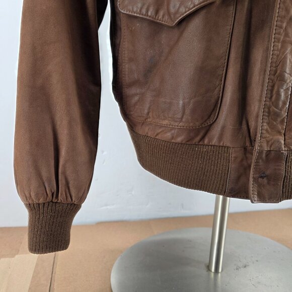 VINTAGE G-III Authentic Original Flight G3 Leather Bomber Jacket Mens Medium - Picture 5 of 14
